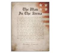 CNTUSRXT Never Give Up Poster for Office Art Collection | Never give up poster displays the iconic arena speech excerpt for bold living(Framed,16x24inch(40x60cm))