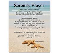 CNTUSRXT Serenity Prayer Print with Starfish Scripture: Wall-Art, Inspirational Gift for Home or Office(Unframed,12x18inch(30x45cm))