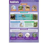 CNTUSRXT STEM Classroom Poster Animal Habitats Science Chart for Middle School and High School Wall Decor(Unframed,16x24inch(40x60cm))