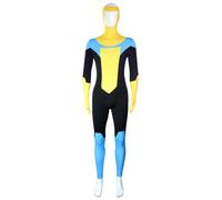 Cnulaueu Costume cosplay Invincible da uomo Mark Grayson Jumpsuit Uniforme da combattimento Completo Anime Outfit Halloween Bodysuit (Giallo, XS)