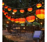 Cnulenzt Luci solari con bandiere tedesche - 8M 30 LED luci fiabesche, per la decorazione della Giornata dell'Unità tedesca, cortile, terrazzo, giardino, decorazione per feste (bianco caldo)