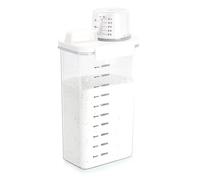 Cnwinu Detersivo con misurino, contenitore per detersivo, dosatore ermetico, contenitore in plastica PET trasparente, adatto per detersivo, profumo di bucato (2300 ml)