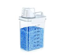 Cnwinu Detersivo per bucato con misurino, contenitore ermetico PET trasparente per dosatore di detersivo