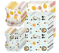 CNYMANY 40 pièces Jetable Bavoirs et Sets de Table pour Bébé, CNYMANY A prova di perdita Bavaglini da viaggioe tovagliette per neonati e bambini piccoli per viaggiare e uso esterno