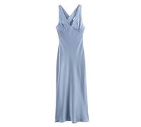 CNYMFF Vestito Donna Elegante Abito Midi Sostenuto dalla Seta A V-Neck Cross Women's Fashion-Un-s