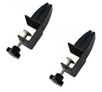 CNYUON 2 Pezzi di Clip Fissa for Vetro da scrivania in Lega Alluminio Senza Fori, for tavola Legno, divisoria for Allungata 190 mm