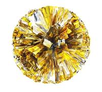 CNYUON 8 Pezzi 28 cm Cheerleading Pom Cheering Ball Sport Partita Vocale Danza Festa Concerto Decoratore Puntelli Forniture Club(Gold-Silver)