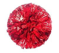 CNYUON 8 Pezzi 28 cm Cheerleading Pom Cheering Ball Sport Partita Vocale Danza Festa Concerto Decoratore Puntelli Forniture Club(Red)
