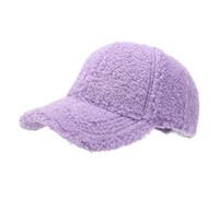 CNYUON Berretti da Baseball Invernali for Bambini Berretti da Golf Caldi e Spessi in Tinta Unita for Bambini Cappello Sportivo con Visiera a Tesa Curva per La Corsa(Purple)