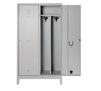 CO.AR.ME SPP084 Armadio Sporco/Pulito Tetto Piano, 2 Posti, Grigio, Ral 7035