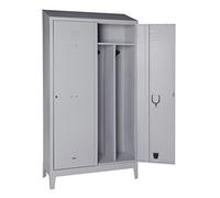 CO.AR.ME TETSP10 Armadio Sporco/Pulito, Tetto Inclinato, 2 Posti, Grigio, Ral 7035