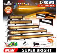 CO LIGHT 52 pollici Dual Row LED Light Bar bianco ambra Offroad DRL luci di guida con staffa laterale e inferiore per ATV SUV Boat 12V 24V
