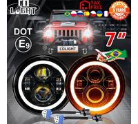 CO LIGHT 80W Car Led H4 7 pollici accessori per auto Angel Eyes DOT E9 4 x4 7 "faro a LED Hi-Lo DRL per Lada Niva 4 x4 Uaz 12V 24V