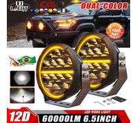 CO LIGHT LED luci di guida fuoristrada 6.5 pollici bianco e ambra DRL Spot-Flood Combo 60000LM cialde di lavoro ausiliarie cubi luce per 4x4