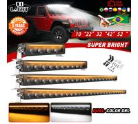 CO LIGHT Nuova barra luminosa a LED sottile da 52 pollici Bianco e ambra 42" Luce da lavoro a LED 6500K 3500K DRL 30000LM Lampada da guida fuoristrada 12V 24V