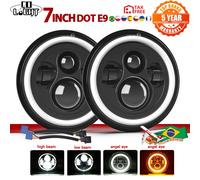 CO LUCE Luci di marcia 80W Auto Led H4 7 pollici Accessori per auto Angel Eyes H4 Faro principale per Lada Niva 4X4 Uaz Offroad 12V 24v