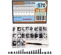 CO-RODE - Set di 571 viti per notebook da 19 pezzi, con colla blu, cacciavite per scheda madre SSD e scheda madre