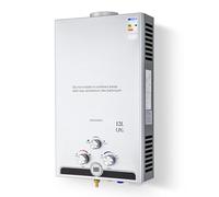CO-Z 12L/min Scaldabagno a Gas GPL con Modalità Inverno ed Estate 20.4 kW Caldaia a Gas GPL a Parete senza Serbatoio Scaldabagno a Gas Butano con Anima in Rame e Display a LED