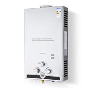 CO-Z 18L/min Scaldabagno a Gas GPL con Modalità Inverno ed Estate 30.6 kW Caldaia a Gas GPL a Parete senza Serbatoio Scaldabagno a Gas Butano con Anima in Rame e Display a LED