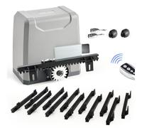 CO-Z 400W Motore Cancello Scorrevole, Kit Automazione Cancello Scorrevole per Porte Fino a 1000kg 12m con 2 Telecomandi, 4m Cremagliera e Sensori a Infrarossi per Giardino Garage
