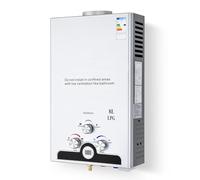 CO-Z 8L/min Scaldabagno a Gas GPL con Modalità Inverno ed Estate 13,6 kW Caldaia a Gas GPL a Parete senza Serbatoio Scaldabagno a Gas Butano con Anima in Rame e Display a LED