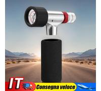CO2 Bicycle Pump Schrader & Valve Portable Bike Tire Inflator (Silver) IT
