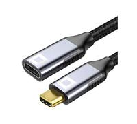 Co2 Cavo di prolunga USB-C Thunderbolt 3.0, trasferimento dati ultraveloce a 20 Gbps, supporto 4K/60 Hz, ricarica rapida a 100 W, alluminio grigio, compatibile con iPhone, MacBook, iPad Pro (1 m)