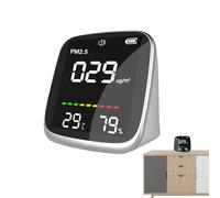CO2 Detector - Air Quality Monitor | Real-Time Portable LED Digital Display USB Charging PM2.5 Temperature And Humidity With Air Quality Indicators For Home & Office