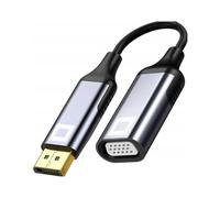 CO2 DisplayPort a VGA D-SUB 2K/60Hz, Full HD 1080p, Plug & Play, placcato oro, cavo unidirezionale, convertitore, compatibile con laptop, monitor, proiettori, alluminio grigio spazio (2K)