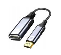 CO2 DisplayPort DP a HDMI 2.0 4K/60Hz, 2K/240Hz, Full HD, HDR dinamico DSC 3D HDCP 2.2 FEC, Plug & Play, 18 Gbps, cavo unidirezionale, grigio spazio alluminio (4K)
