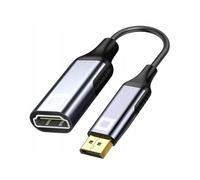 CO2 DisplayPort DP a HDMI 2.1 8K/60Hz, 4K/120Hz, 2K/240Hz, Full HD, Dynamic HDR DSC 3D HDCP 2.2 FEC, Plug & Play, 32,4 Gbps, Cavo unidirezionale, Grigio spazio alluminio (8K)