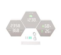 CO2 PM2.5 Tester WiFi APP Control USB Rechargeable Wall Mounted LCD Display Air Quality Detector with HD Screen and High Accuracy for Home Office Bedroom