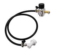 co2 regulator, Gruppo di tubi for gasatura della birra, regolatore di CO2 con manometro da 0-90 PSI for acqua gassata e tubo in PVC e tipo di blocco a sfera for la produzione di vino fatto in casa