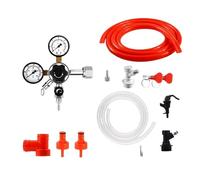 co2 regulator, Kit for la carbonatazione della birra fatta in casa, regolatore di CO2, rubinetto da picnic in plastica e tubo del gas da 1,5 m for acqua gassata fai da te ,for kegerator(Soda CGA320)