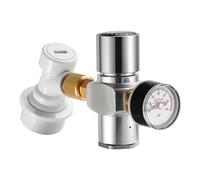 co2 regulator, Regolatore di CO2 portatile for mini fusti da 0 a 60 PSI, caricatore for carbonatazione con blocco a sfera del gas e disconnessione for la produzione di birra in casa ,for kegerator