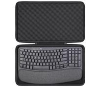 co2CREA Custodia Compatibile con Logitech Wave Keys Ergonomic + MK670 | Custodia rigida in EVA, Protezione Antichocco, Custodia Solo
