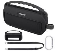 co2CREA Custodia Protettiva in Silicone Compatibile per altoparlante portatile Bluetooth Bose SoundLink Flex 2nd Gen (silicone + gancio moschettone + tracolla (altoparlante non incluso)