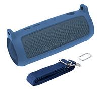 co2CREA Custodia Protettiva in Silicone Compatibile per JBL Flip 6 (silicone + gancio moschettone + tracolla (altoparlante non incluso) (blu)(solo scatola,Case Only)