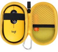 co2CREA Duro Viaggio Caso Copertina coustodia per Logitech POP Mouse Wireless (solo scatola,Case Only) (giallo/nero)