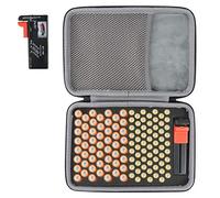 co2CREA Duro Viaggio Caso custodia per custodia Battery Organiser Storage Box Carrying Case Bag-Holds 53 Batteries AA AAA CD9V-Fits D-FantiX Digital Battery Tester BT-168D(Piccola scatola, con tester)