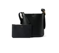 Coach Bleecker 21 Borsa a secchiello nero, pelle granulata, donna