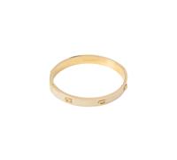 Coach - Bracciale rigido con smalto Signature - - Accessories - Donna - Beige - ONE SIZE