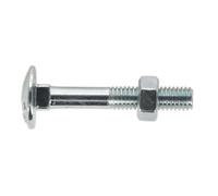 Coach Bullone E Dado Don 603 - M6 X 40mm Zinco Confezione Di 100 - Sealey CBN640