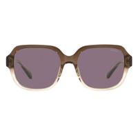 Coach C7989 Ch 8335u Occhiali Da Sole Donna Marrone Geometrico Viola 53mm