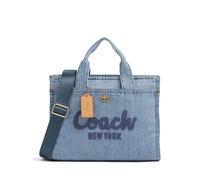 Coach Cargo Denim Borsa a mano blu, cotone, donna