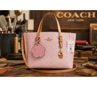 COACH CER24 Mollie Tote 25 Signature Canvas Borsa a tracolla Charm 2WAY