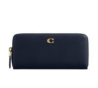 COACH Cerniera a fisarmonica sottile da donna, B4/Dark Navy, B4/blu scuro, Zip sottile a fisarmonica