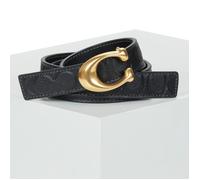 Coach Cintura SCULPTED C EMBOSSED BELT in Nero EU L