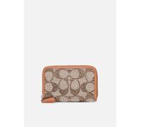 Coach - Crystal Signature Jacquard Essential Small Zip Around Card Case Beige - Pelletteria T.U Beige