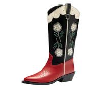 Coach Donna Aria Tall Cowboy Boot Moda, Carbone/nero, 41.5 EU